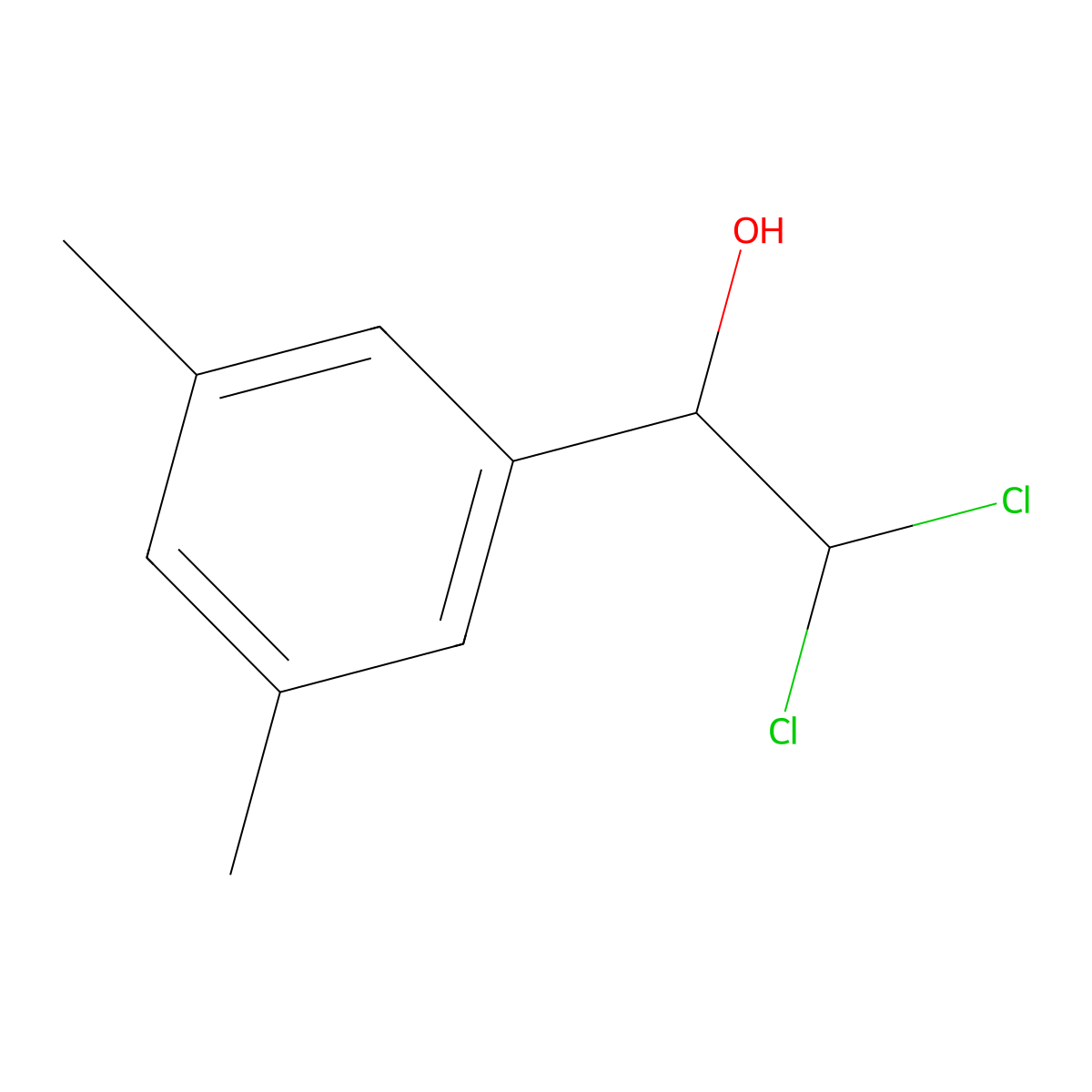 2,2-Dichloro-1-(3,5-dimethylphenyl)ethanol molecular structure, CAS 2734776-78-2