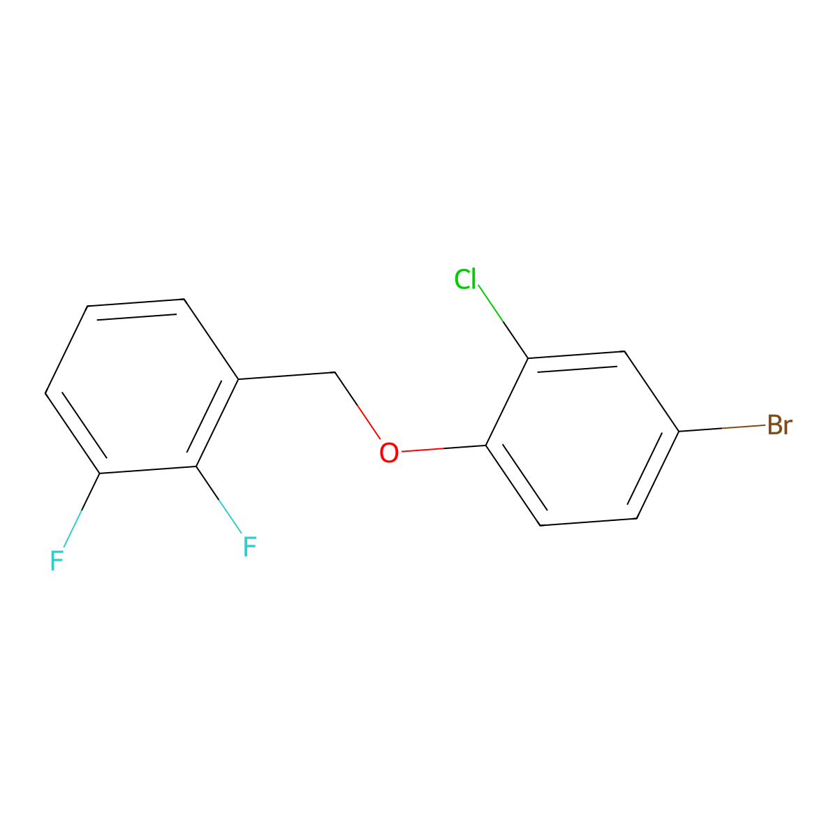 1-((4-Bromo-2-chlorophenoxy)methyl)-2,3-difluorobenzene molecular structure, CAS 2734776-81-7