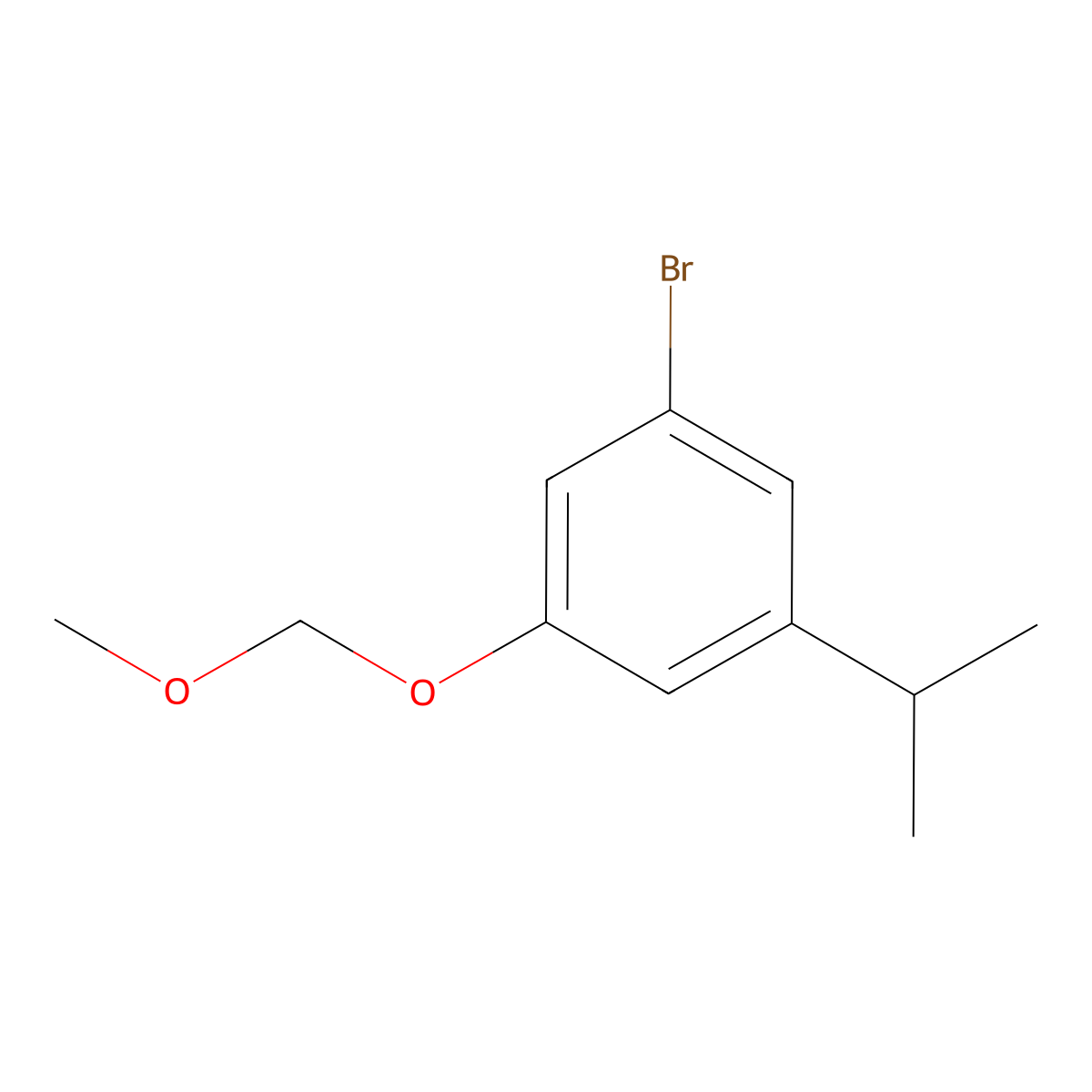 1-Bromo-3-isopropyl-5-(methoxymethoxy)benzene molecular structure, CAS 2734776-96-4