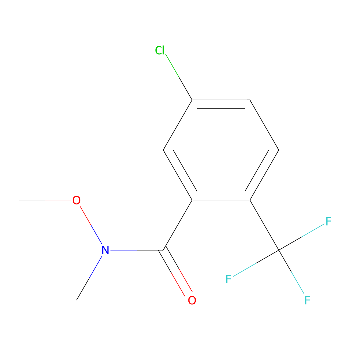 5-Chloro-N-methoxy-N-methyl-2-(trifluoromethyl)benzamide molecular structure, CAS 2734776-98-6