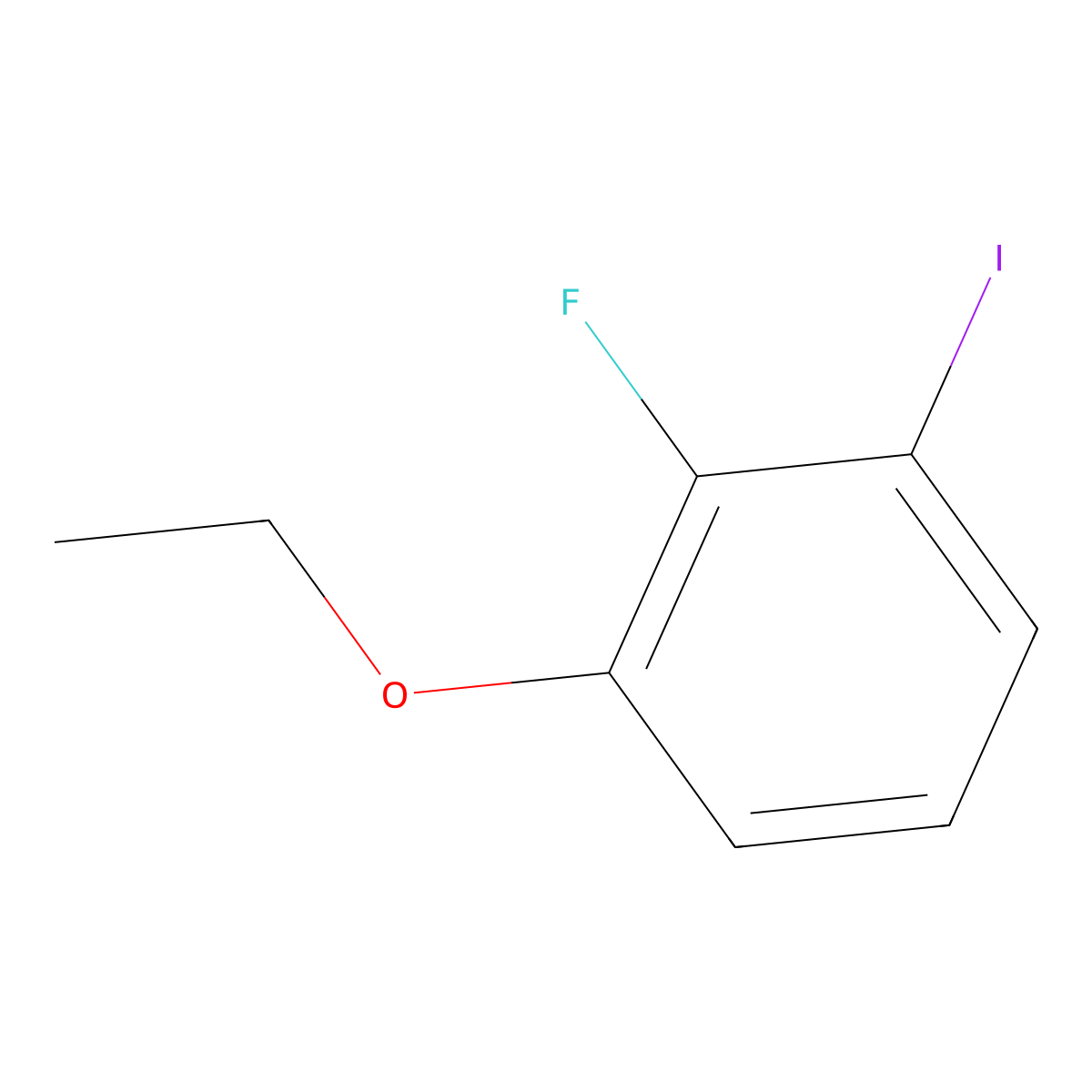 1-Ethoxy-2-fluoro-3-iodobenzene molecular structure, CAS 2734777-04-7