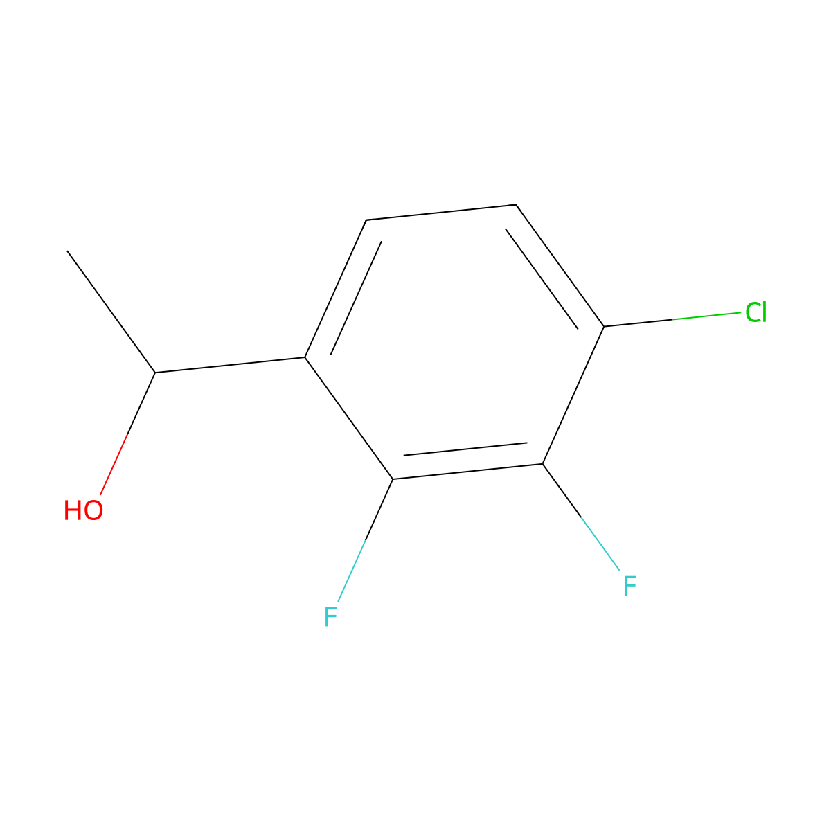 1-(4-Chloro-2,3-difluorophenyl)ethanol molecular structure, CAS 2734777-35-4