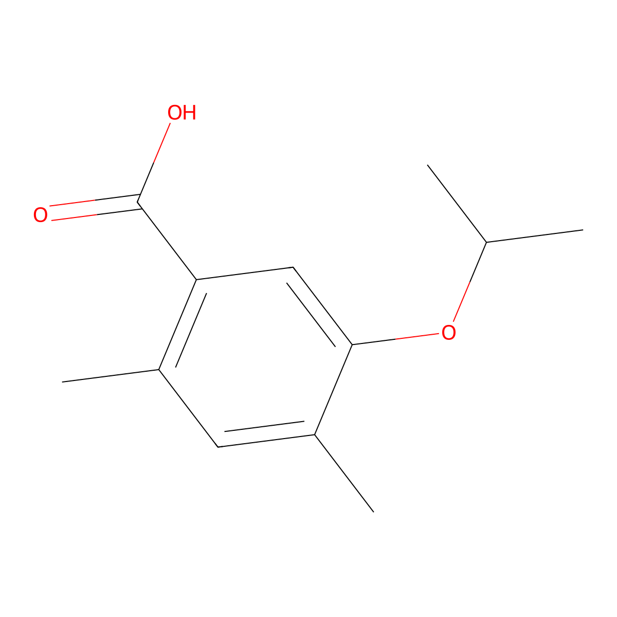 5-Isopropoxy-2,4-dimethylbenzoic acid molecular structure, CAS 2734777-43-4