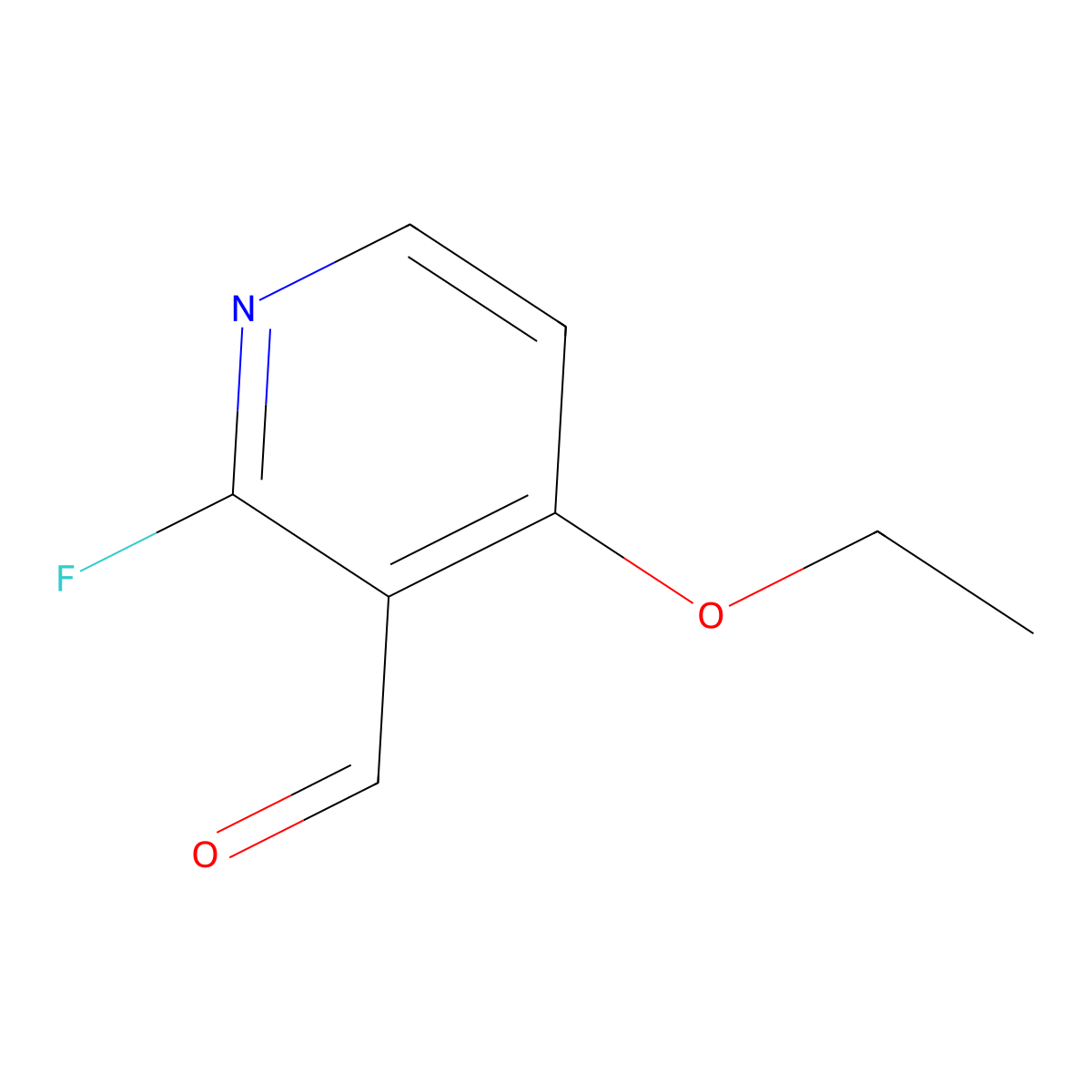 4-Ethoxy-2-fluoronicotinaldehyde molecular structure, CAS 2734777-46-7