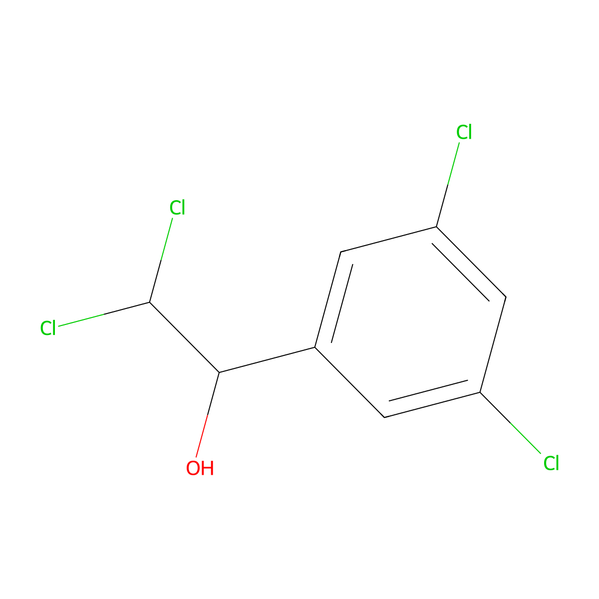 2,2-Dichloro-1-(3,5-dichlorophenyl)ethanol molecular structure, CAS 2734777-47-8