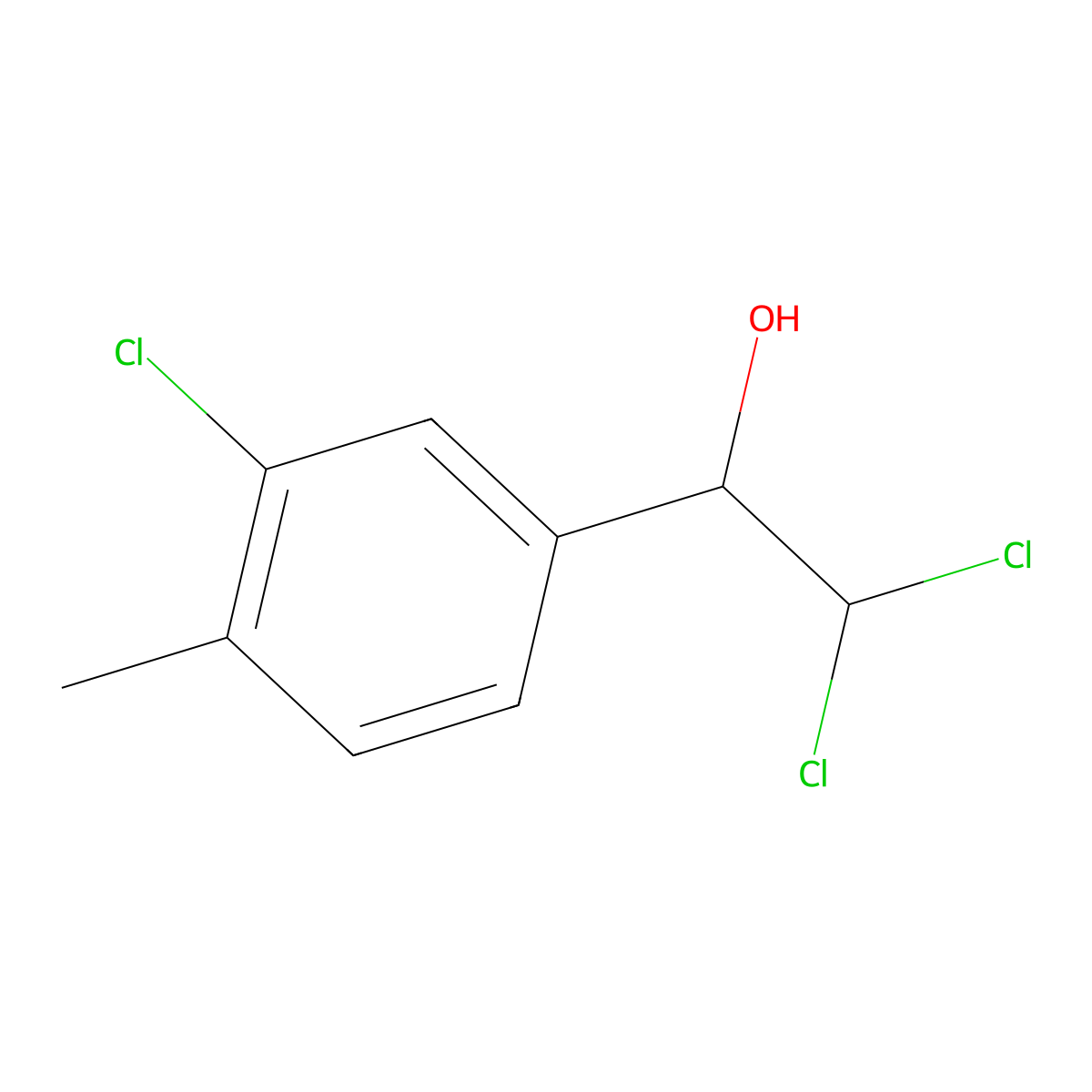 2,2-Dichloro-1-(3-chloro-4-methylphenyl)ethanol molecular structure, CAS 2734777-54-7