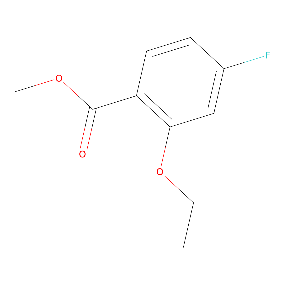 Methyl 2-ethoxy-4-fluorobenzoate molecular structure, CAS 2734777-65-0
