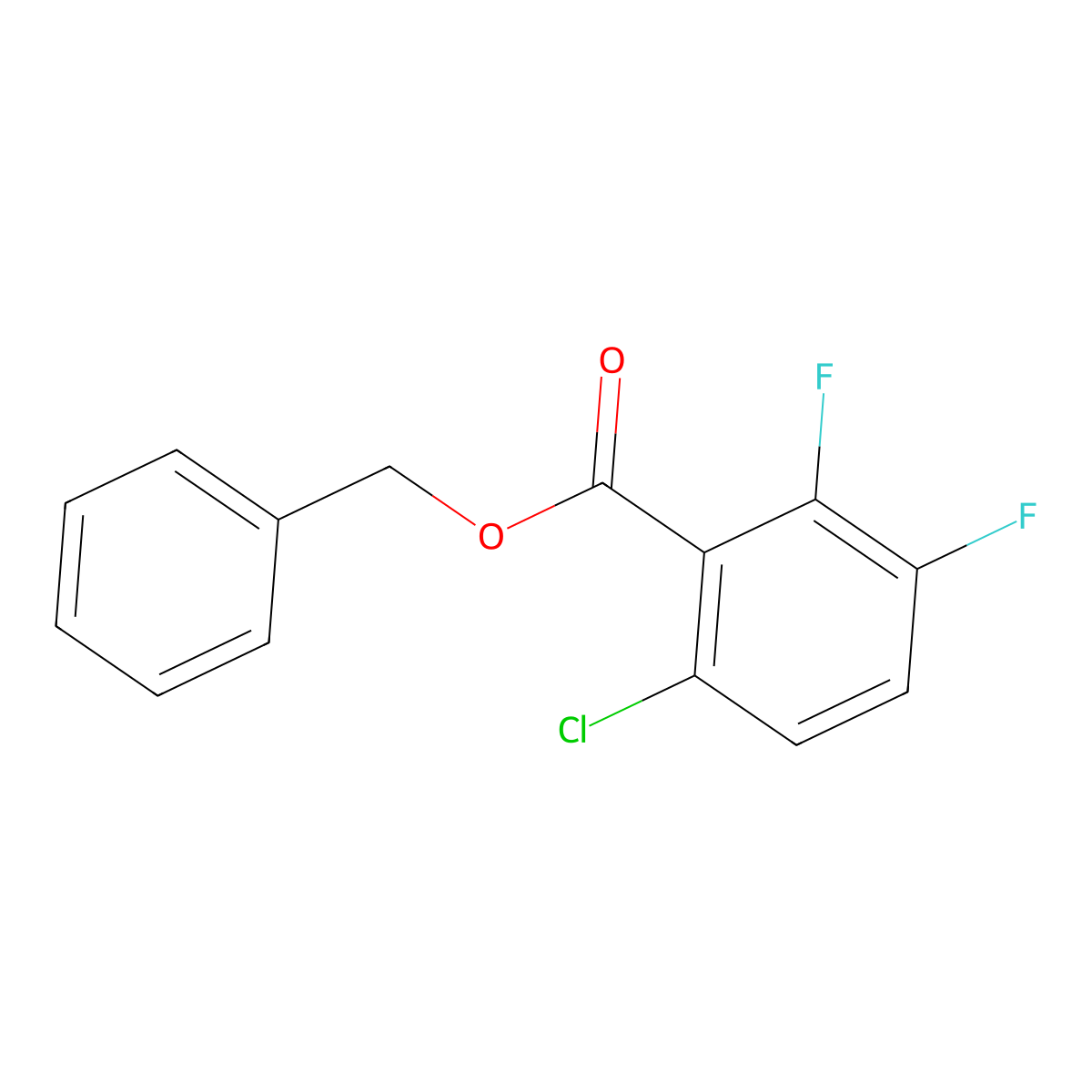 Benzyl 6-chloro-2,3-difluorobenzoate molecular structure, CAS 2734777-74-1