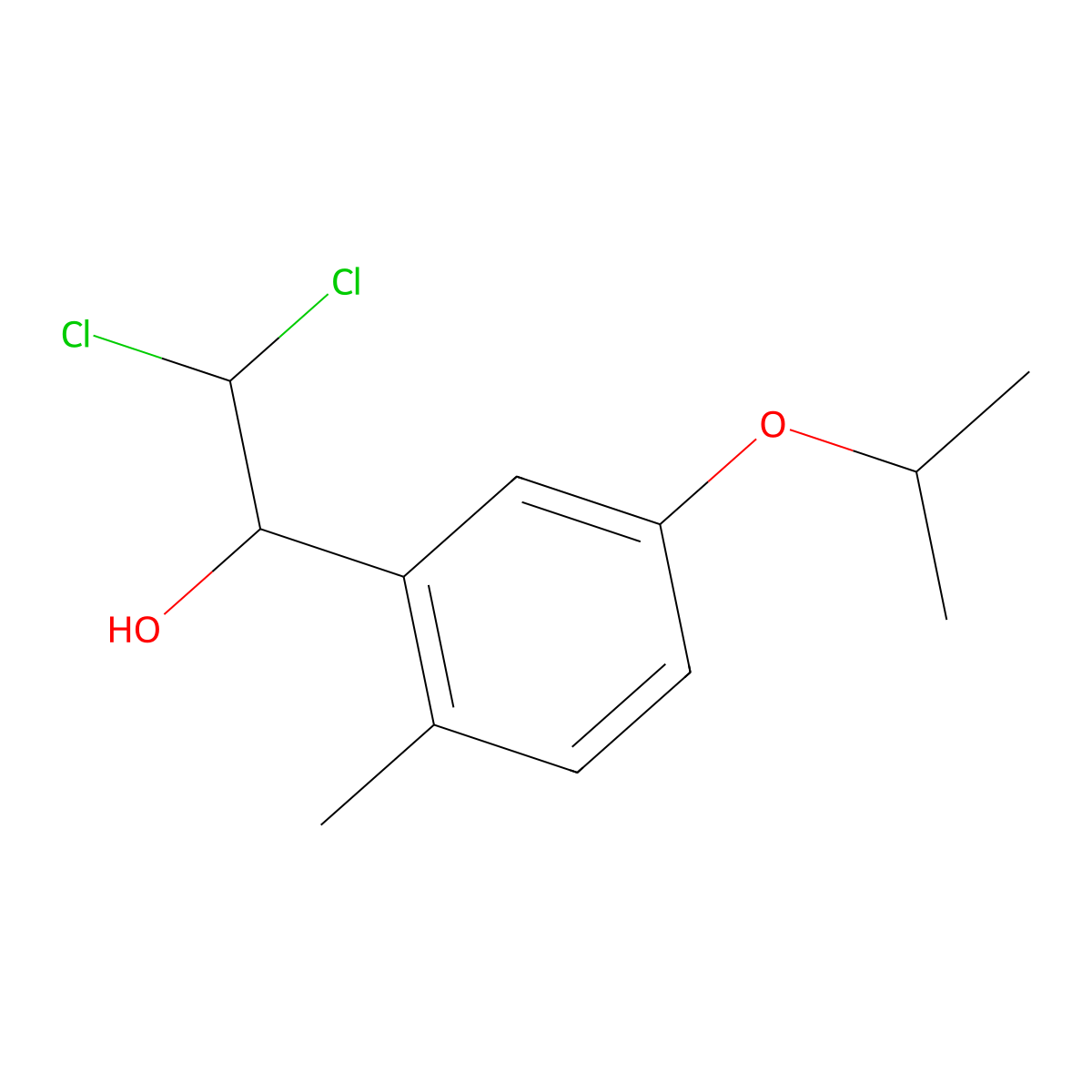 2,2-Dichloro-1-(5-isopropoxy-2-methylphenyl)ethanol molecular structure, CAS 2734777-79-6