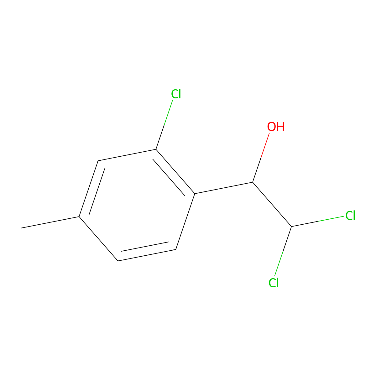 2,2-Dichloro-1-(2-chloro-4-methylphenyl)ethanol molecular structure, CAS 2734777-82-1