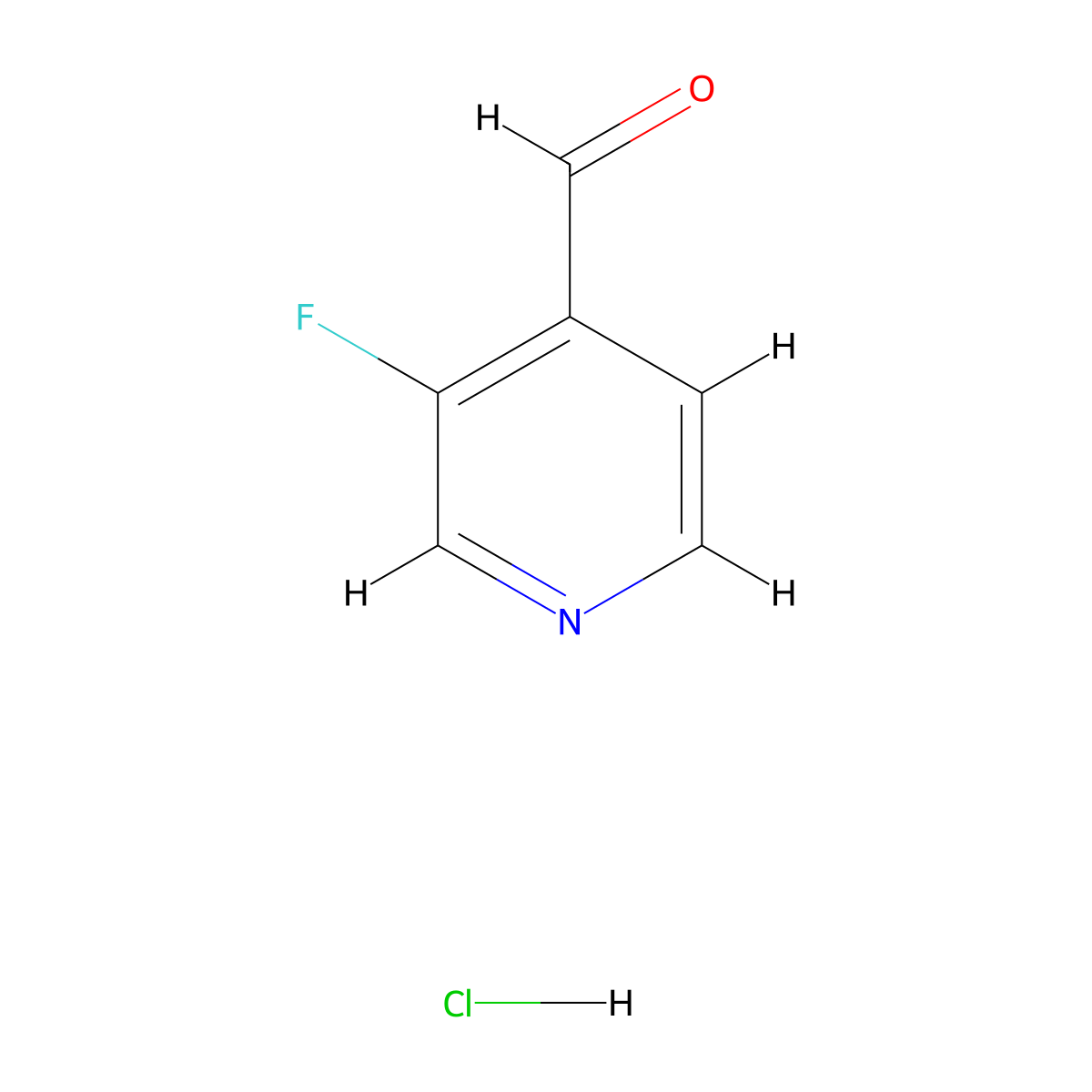 3-Fluoroisonicotinaldehyde hydrochloride molecular structure, CAS 2734777-98-9