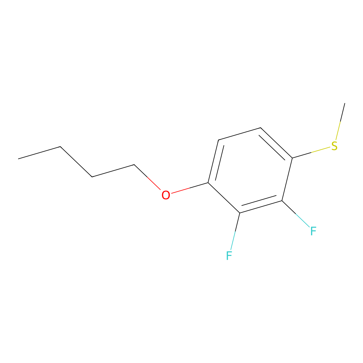 (4-Butoxy-2,3-difluorophenyl)(methyl)sulfane molecular structure, CAS 2734777-99-0