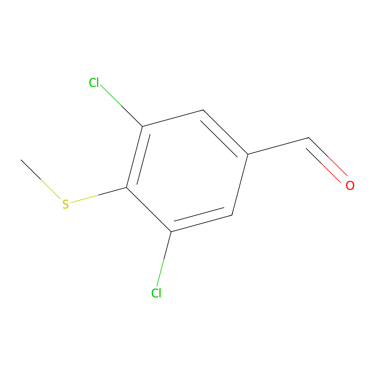 3,5-Dichloro-4-(methylthio)benzaldehyde molecular structure, CAS 2734778-08-4