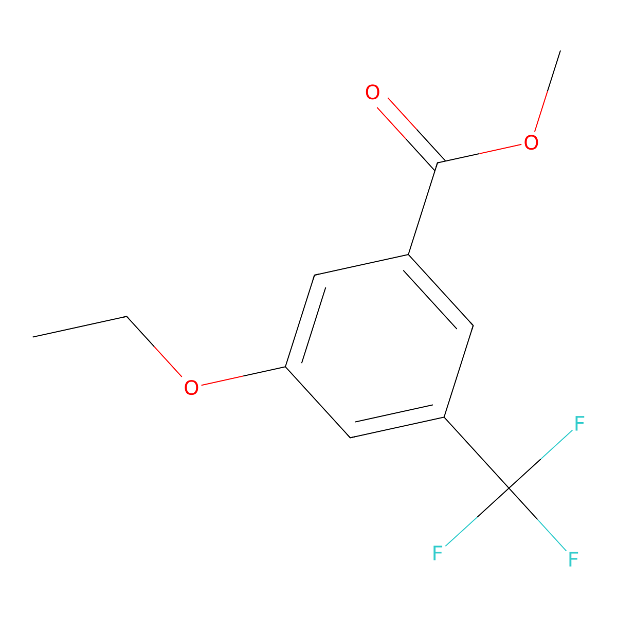 Methyl 3-ethoxy-5-(trifluoromethyl)benzoate molecular structure, CAS 2734778-11-9