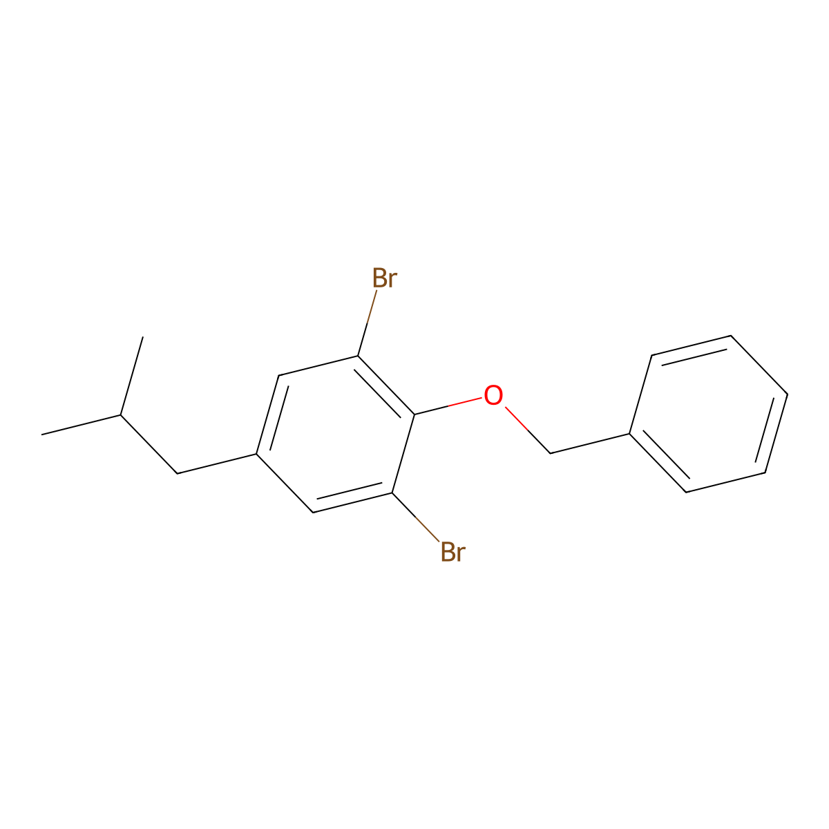 2-(Benzyloxy)-1,3-dibromo-5-isobutylbenzene molecular structure, CAS 2734778-12-0