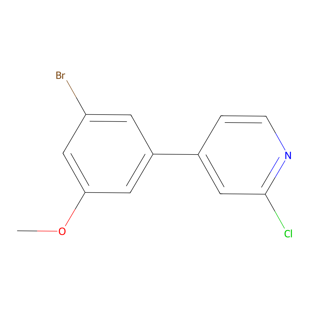 4-(3-Bromo-5-methoxyphenyl)-2-chloropyridine molecular structure, CAS 2734778-13-1