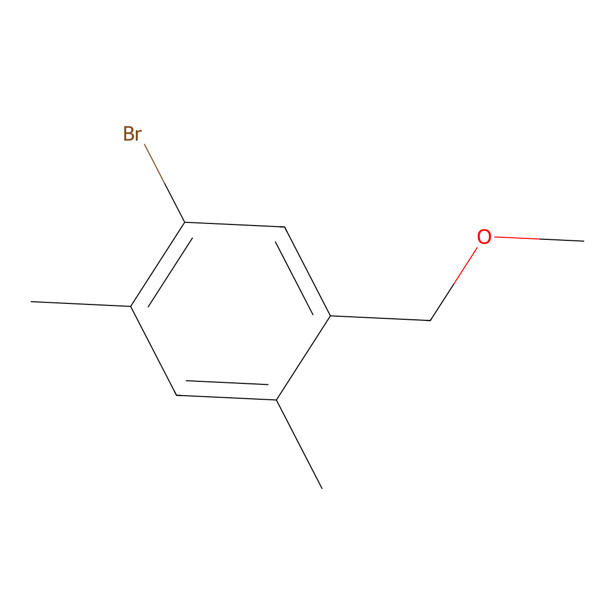 1-Bromo-5-(methoxymethyl)-2,4-dimethylbenzene molecular structure, CAS 2734778-23-3
