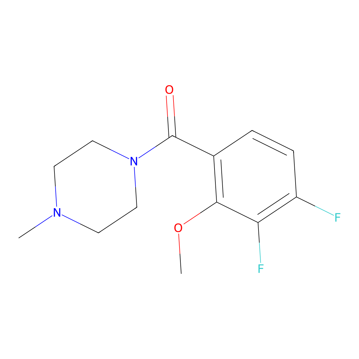 (3,4-Difluoro-2-methoxyphenyl)(4-methylpiperazin-1-yl)methanone molecular structure, CAS 2734778-27-7