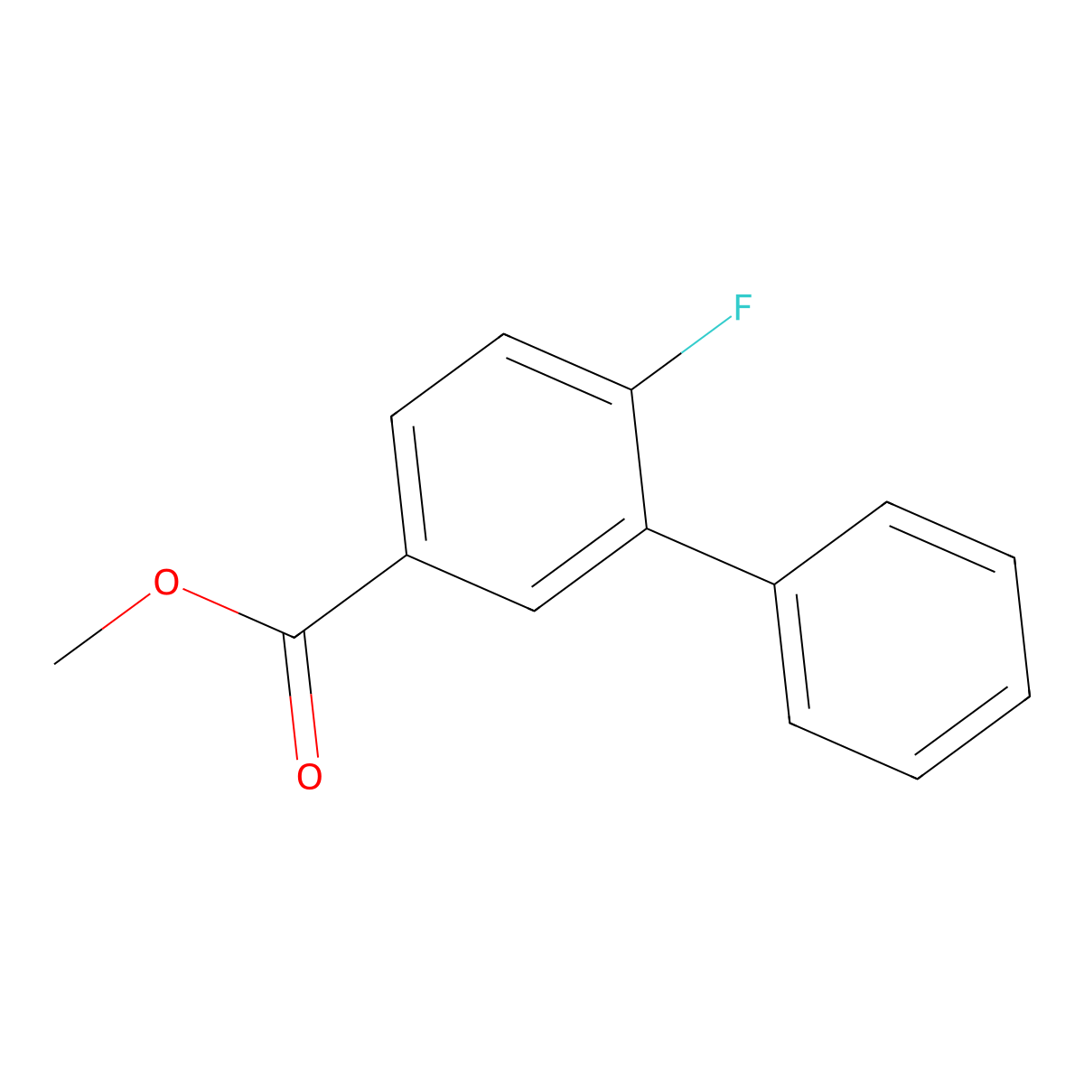 Methyl 6-fluoro-[1,1'-biphenyl]-3-carboxylate molecular structure, CAS 2734778-35-7