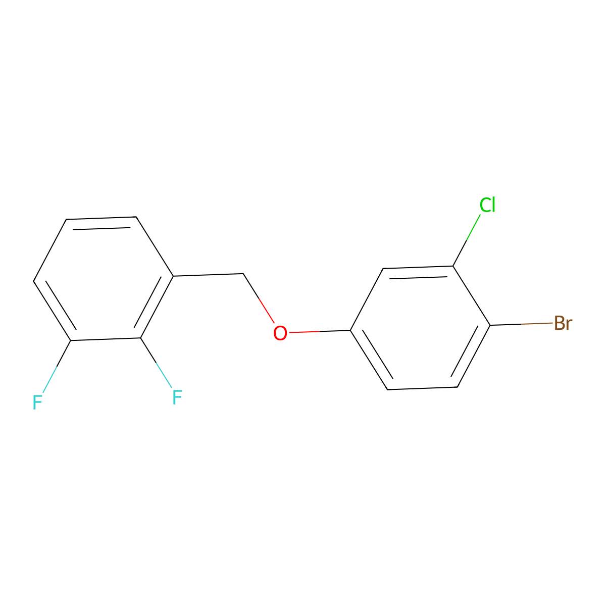 1-((4-Bromo-3-chlorophenoxy)methyl)-2,3-difluorobenzene molecular structure, CAS 2734778-38-0