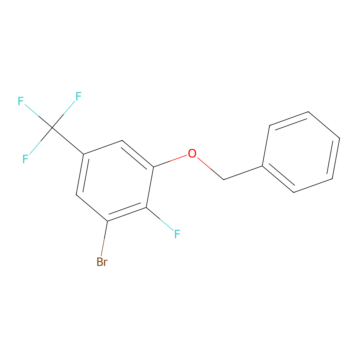 1-(Benzyloxy)-3-bromo-2-fluoro-5-(trifluoromethyl)benzene molecular structure, CAS 2734778-41-5