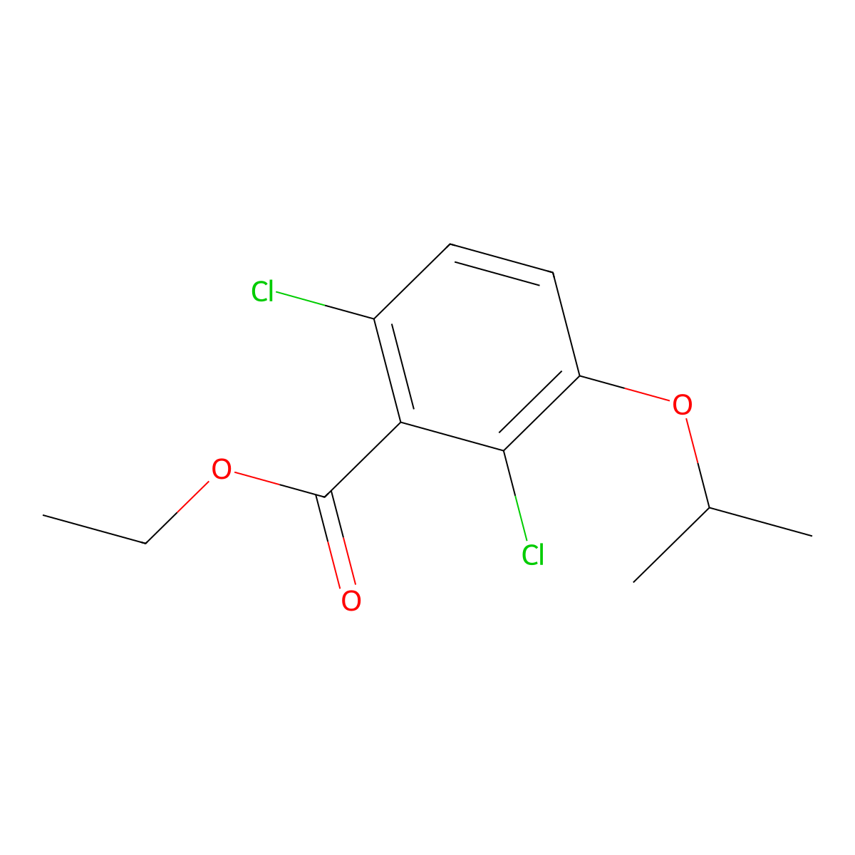 Ethyl 2,6-dichloro-3-isopropoxybenzoate molecular structure, CAS 2734778-42-6