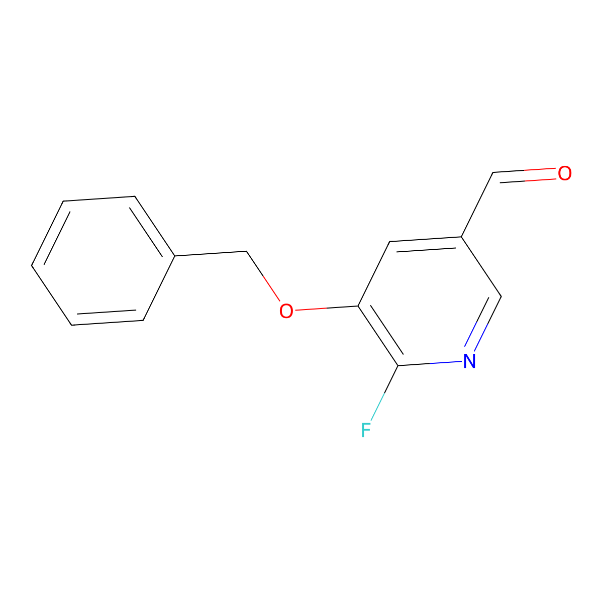 5-(Benzyloxy)-6-fluoronicotinaldehyde molecular structure, CAS 2734778-44-8