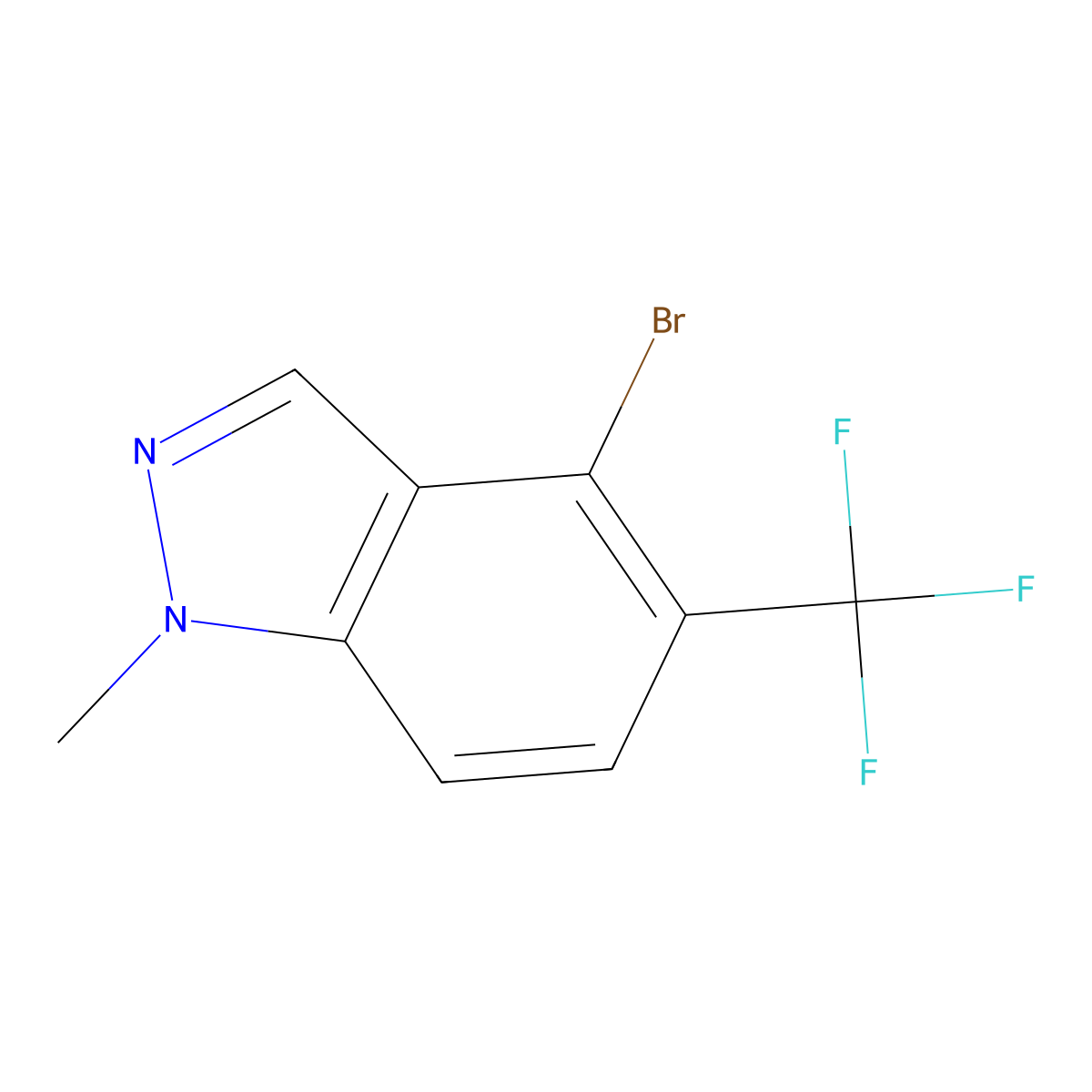 4-Bromo-1-methyl-5-(trifluoromethyl)-1H-indazole molecular structure, CAS 2734778-45-9