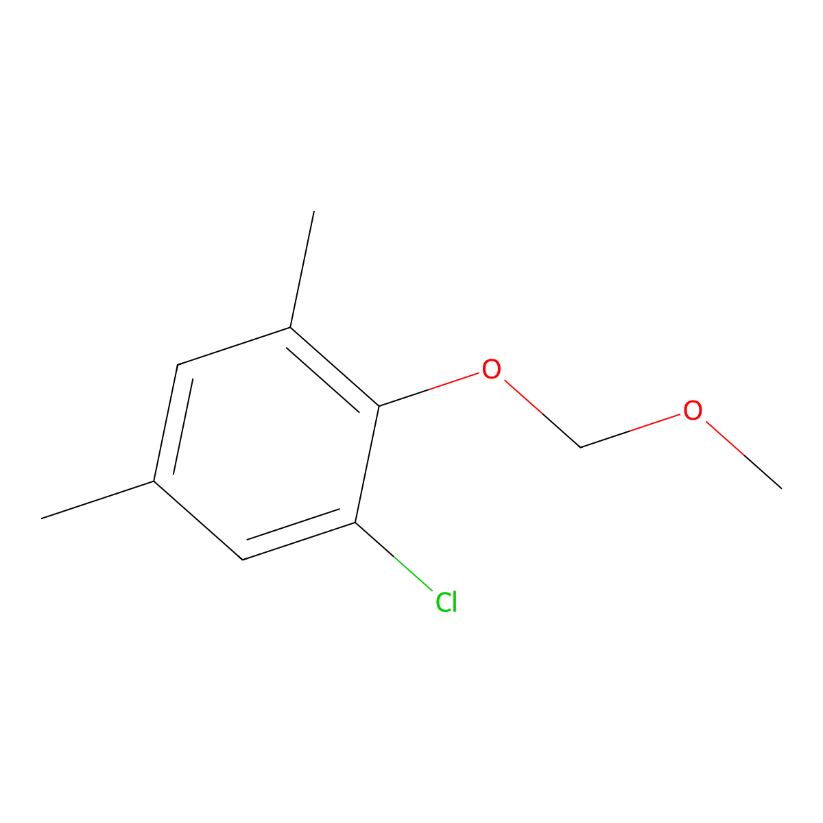 1-Chloro-2-(methoxymethoxy)-3,5-dimethylbenzene molecular structure, CAS 2734778-50-6
