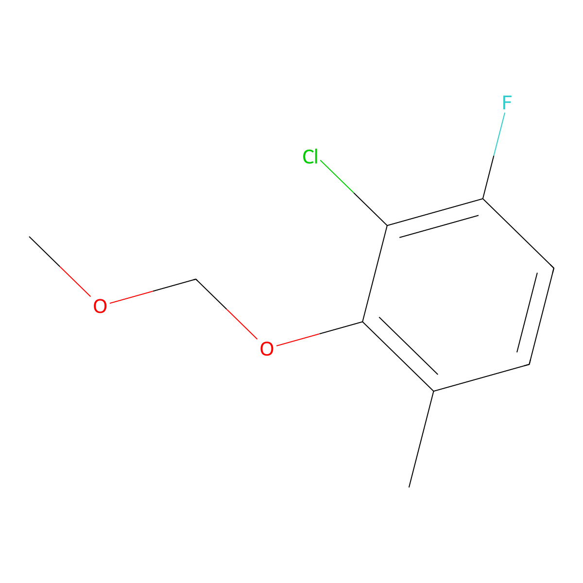 2-Chloro-1-fluoro-3-(methoxymethoxy)-4-methylbenzene molecular structure, CAS 2734778-56-2