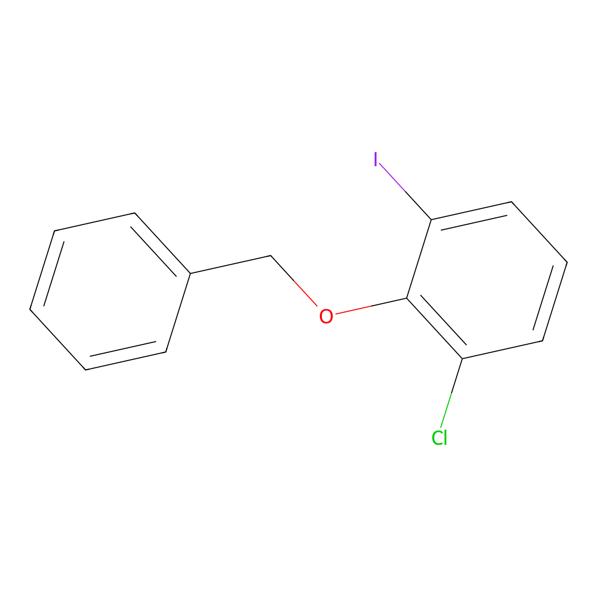 2-(Benzyloxy)-1-chloro-3-iodobenzene molecular structure, CAS 2734778-67-5