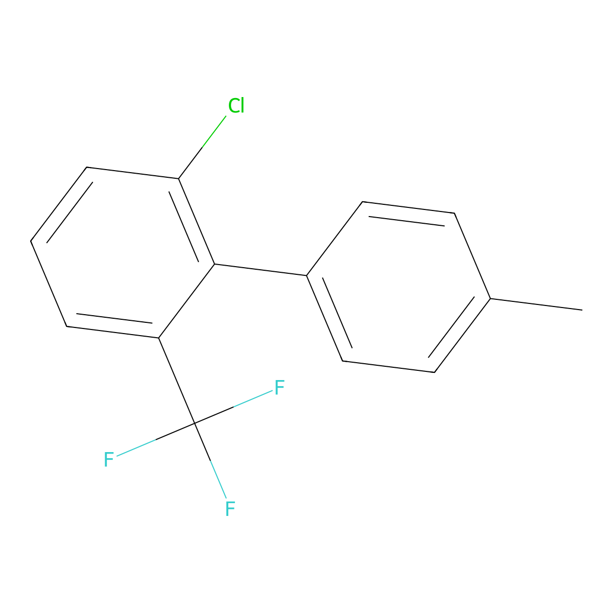 2-Chloro-4'-methyl-6-(trifluoromethyl)-1,1'-biphenyl molecular structure, CAS 2734778-78-8