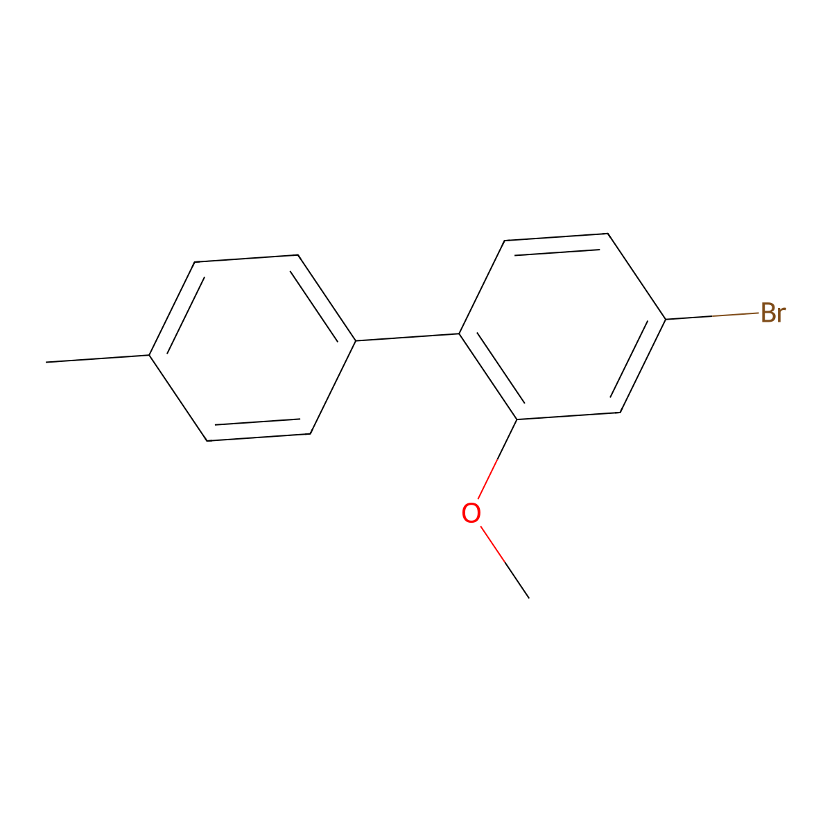 4-Bromo-2-methoxy-4'-methyl-1,1'-biphenyl molecular structure, CAS 2734779-04-3