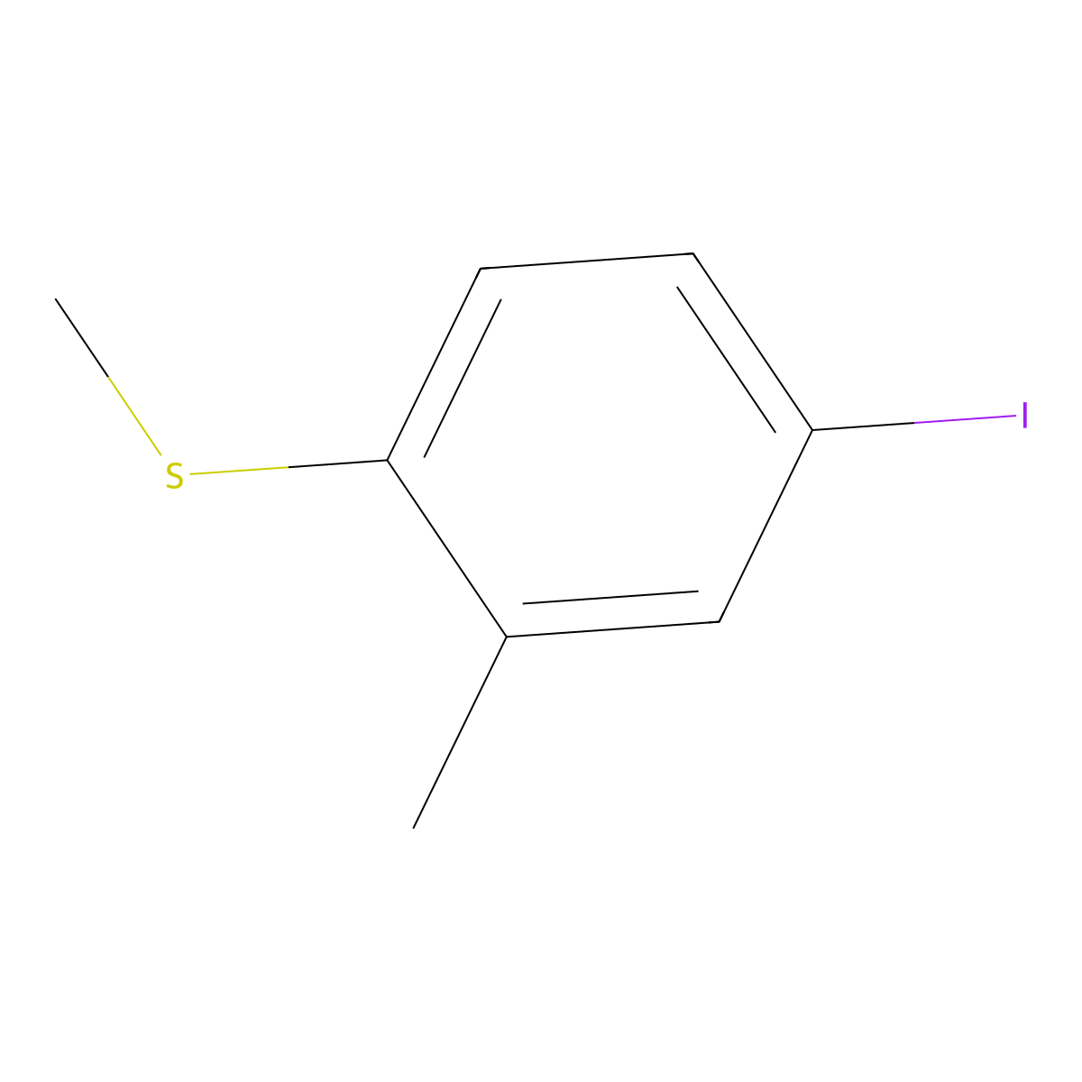 (4-Iodo-2-methylphenyl)(methyl)sulfane molecular structure, CAS 2734779-06-5