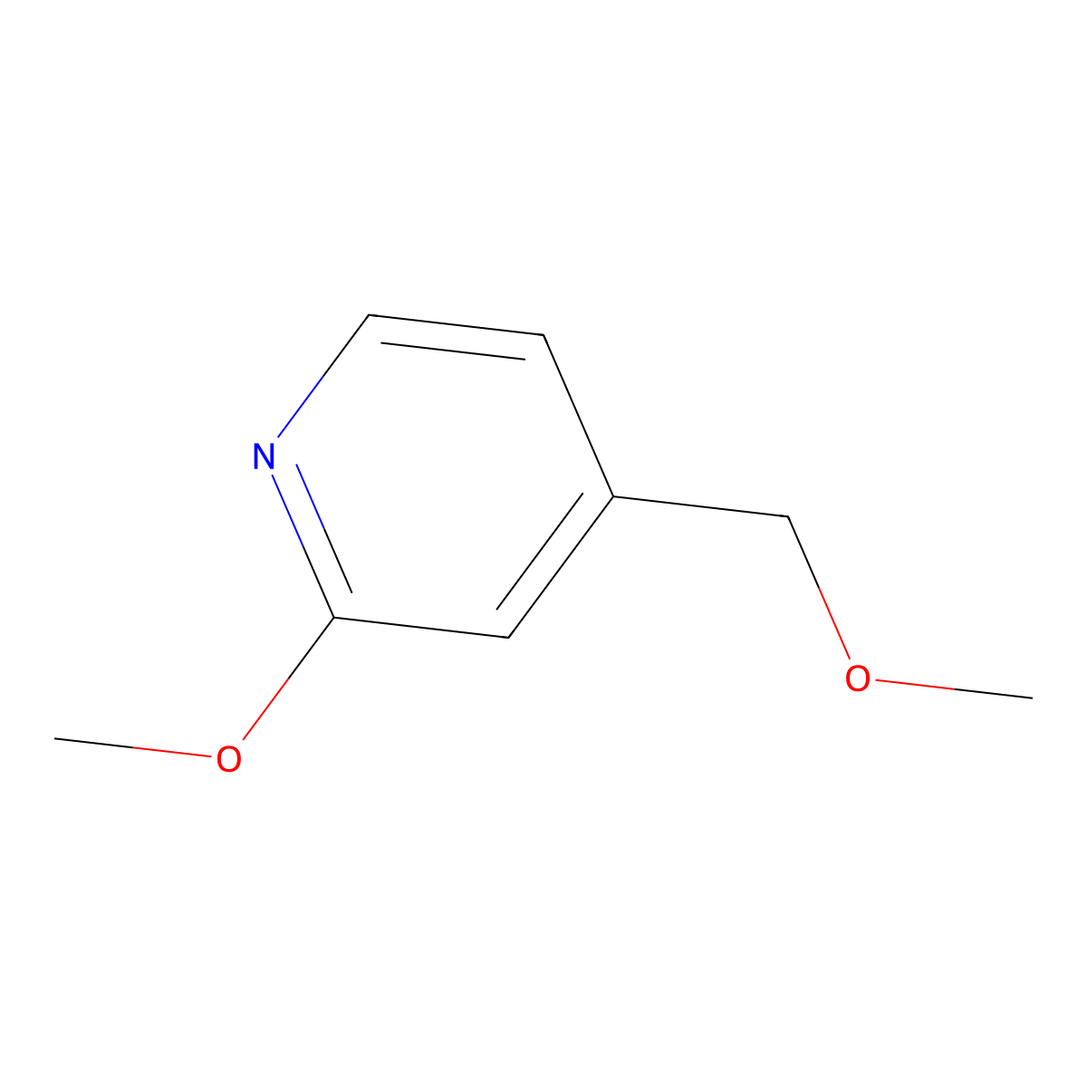 2-Methoxy-4-(methoxymethyl)pyridine molecular structure, CAS 2734779-15-6