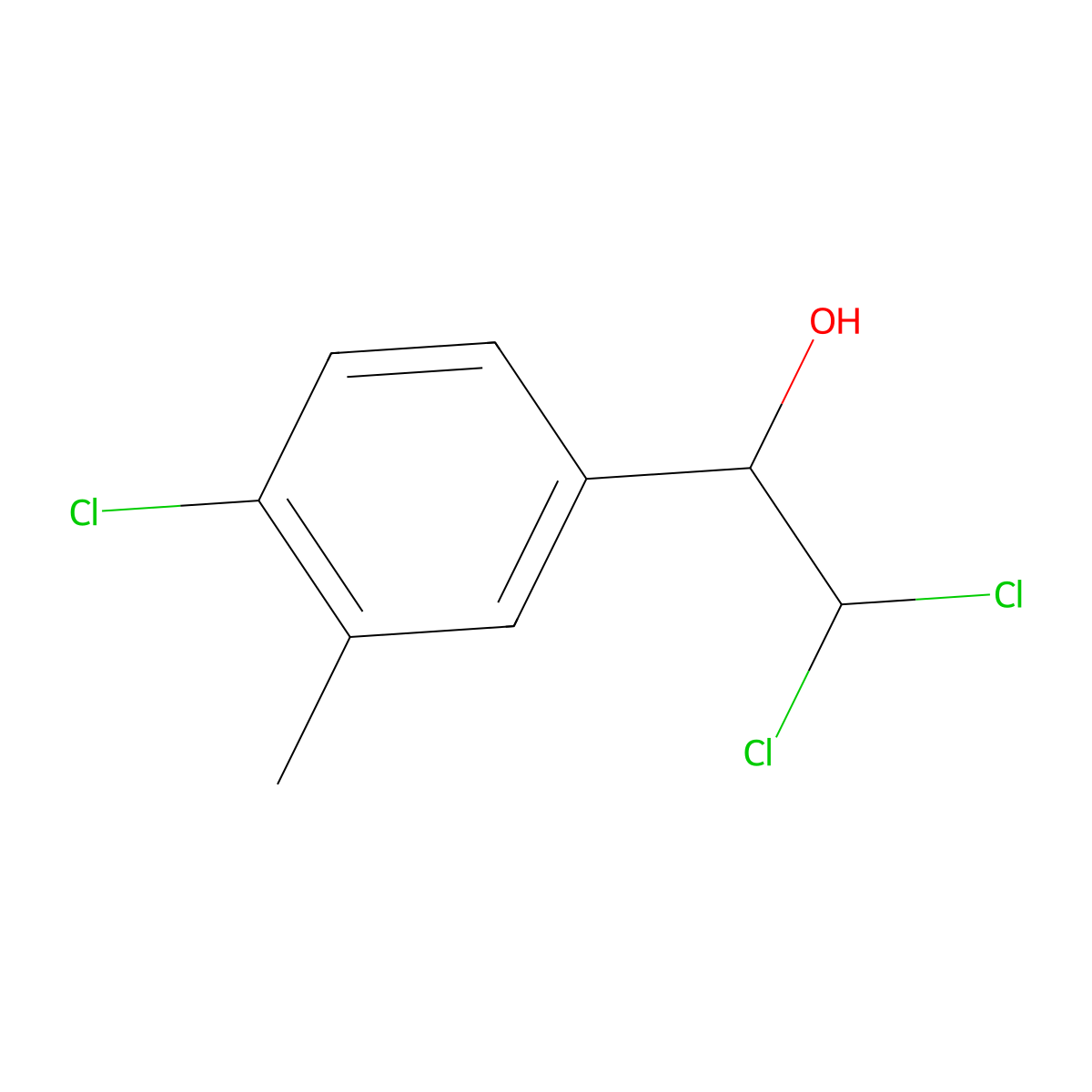 2,2-Dichloro-1-(4-chloro-3-methylphenyl)ethanol molecular structure, CAS 2734779-29-2