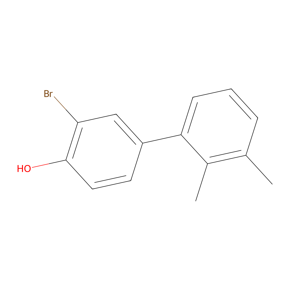 3-Bromo-2',3'-dimethyl-[1,1'-biphenyl]-4-ol molecular structure, CAS 2734779-56-5
