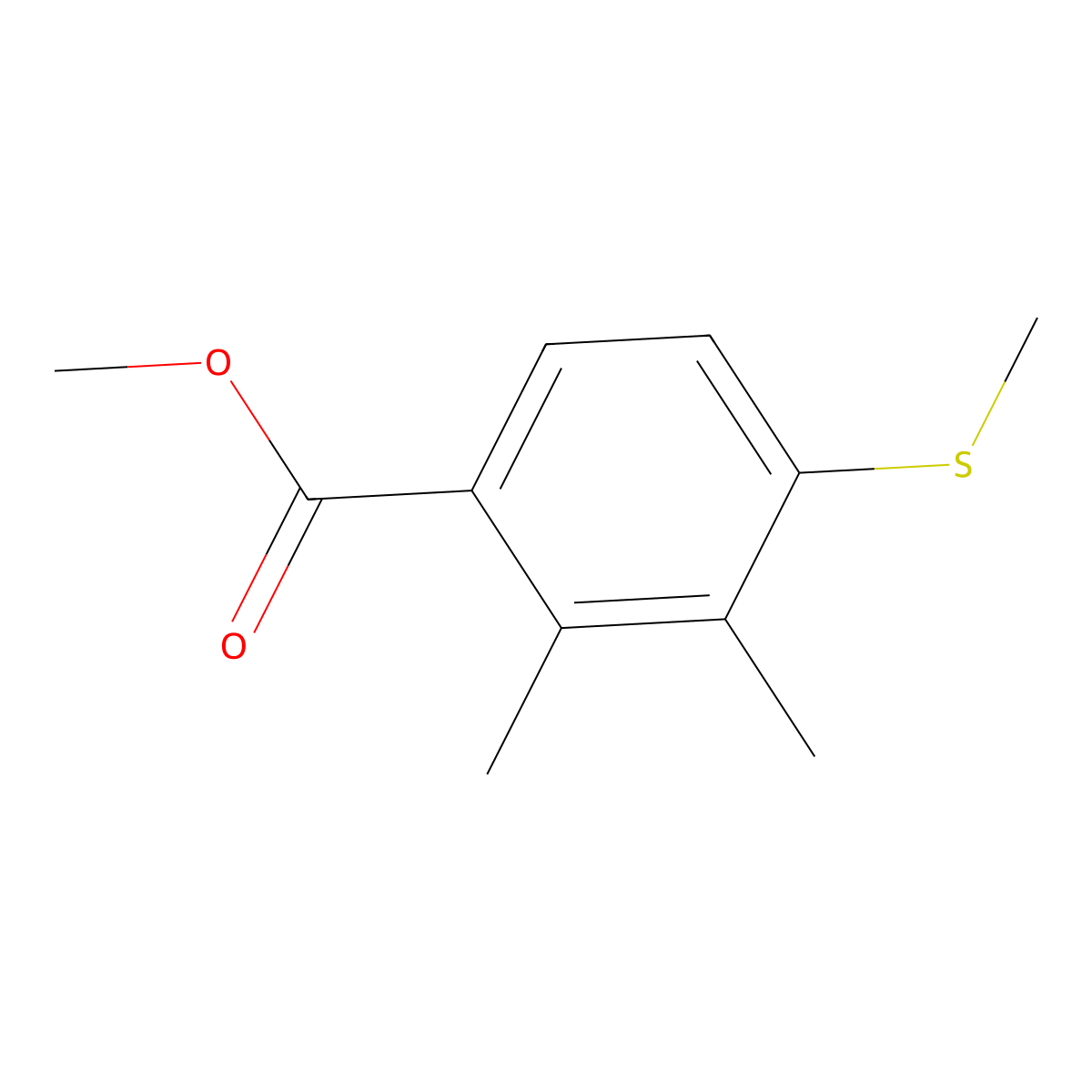Methyl 2,3-dimethyl-4-(methylthio)benzoate molecular structure, CAS 2734779-60-1