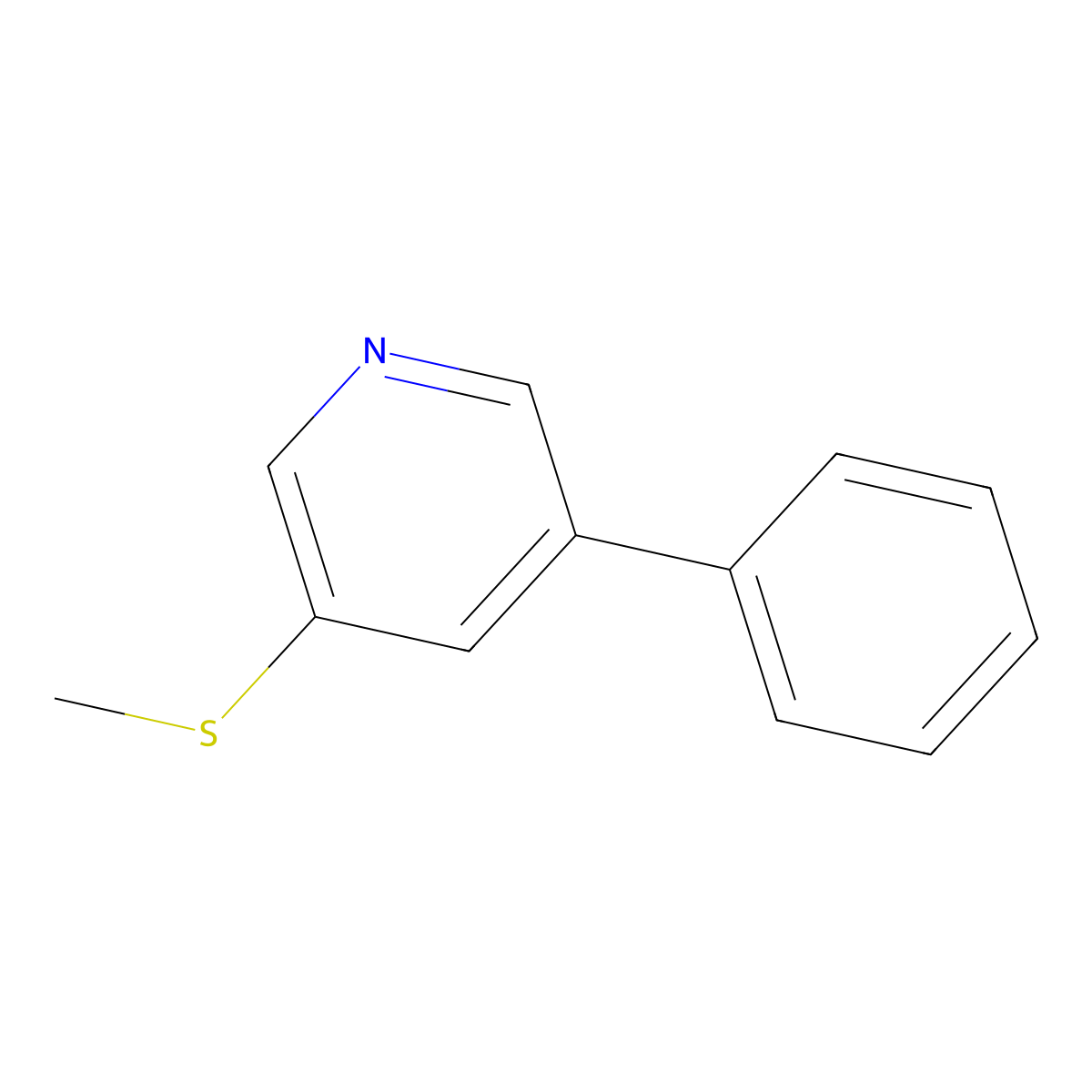 3-(Methylthio)-5-phenylpyridine molecular structure, CAS 2734779-63-4