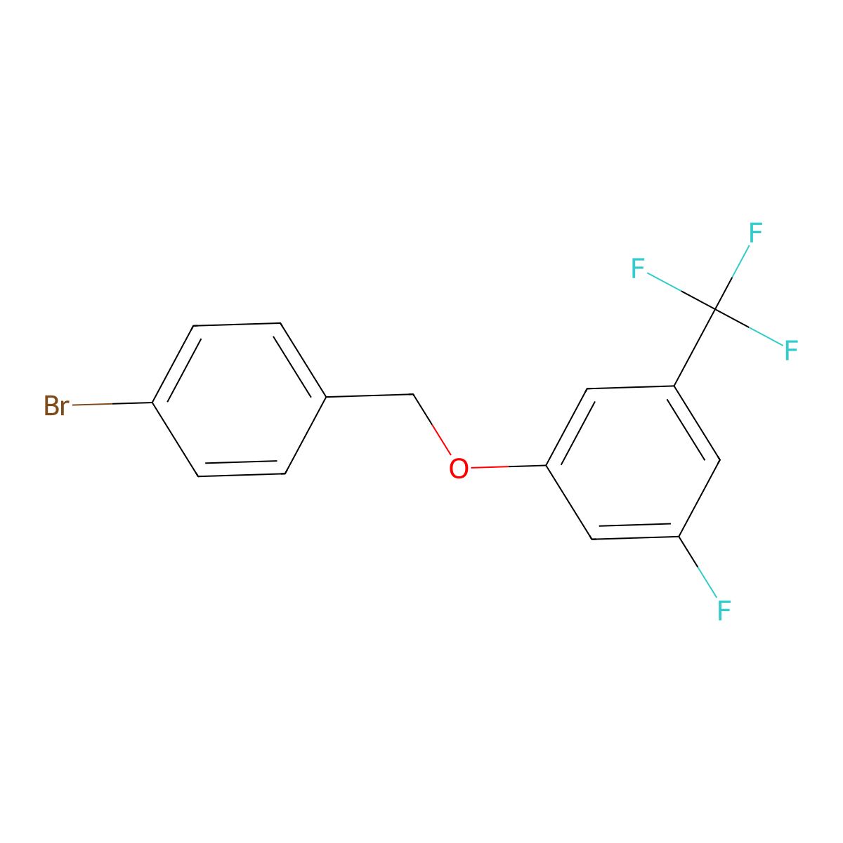 1-((4-Bromobenzyl)oxy)-3-fluoro-5-(trifluoromethyl)benzene molecular structure, CAS 2734779-64-5