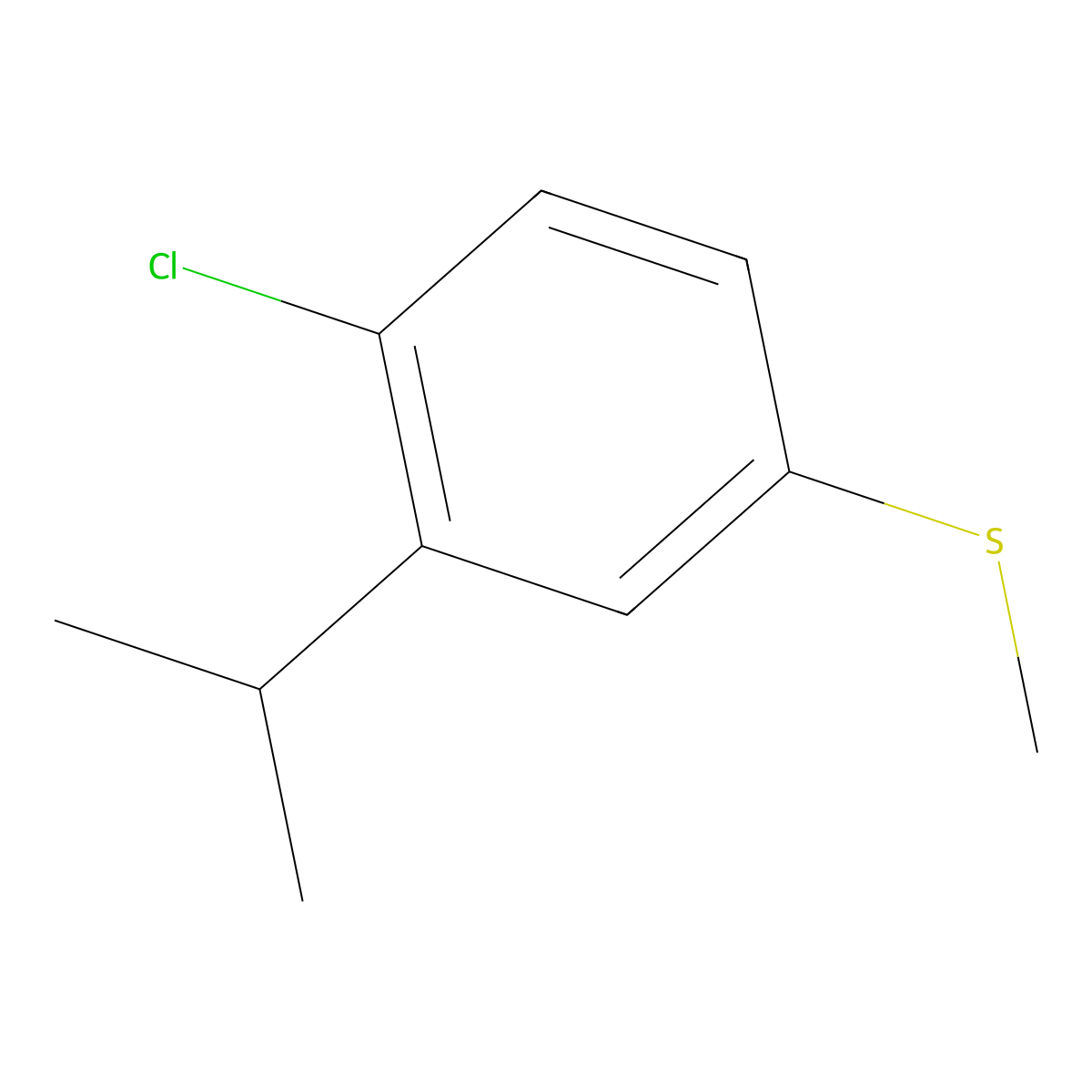 (4-Chloro-3-isopropylphenyl)(methyl)sulfane molecular structure, CAS 2734779-65-6