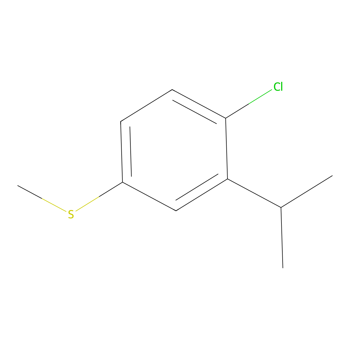(4-Chloro-3-isopropylphenyl)(methyl)sulfane molecular structure, CAS 2734779-65-6