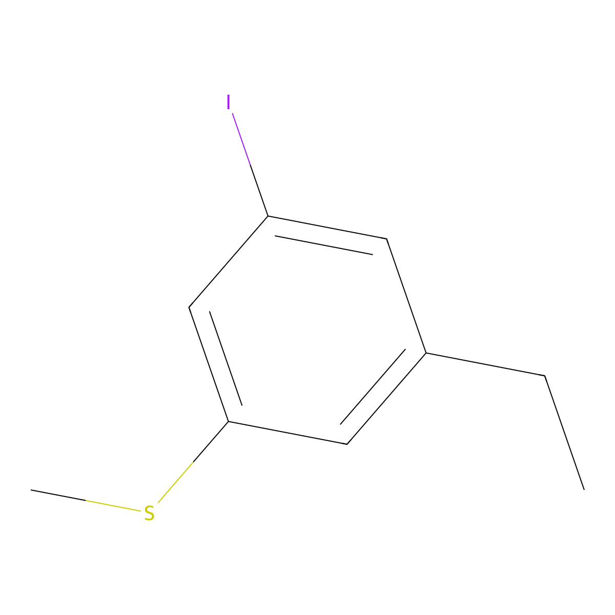 (3-Ethyl-5-iodophenyl)(methyl)sulfane molecular structure, CAS 2734779-71-4