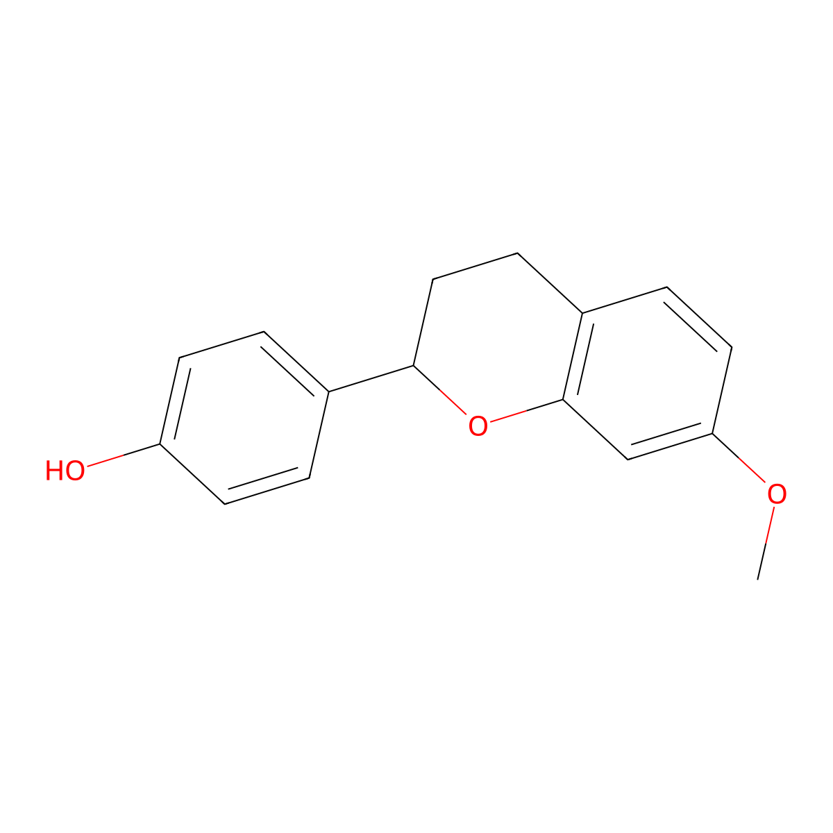 4'-Hydroxy-7-methoxyflavan molecular structure, CAS 27348-54-5