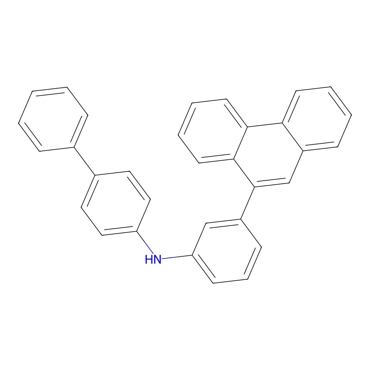 N-[3-(9-Phenanthrenyl)phenyl][1,1'-biphenyl]-4-amine molecular structure, CAS 2734851-43-3
