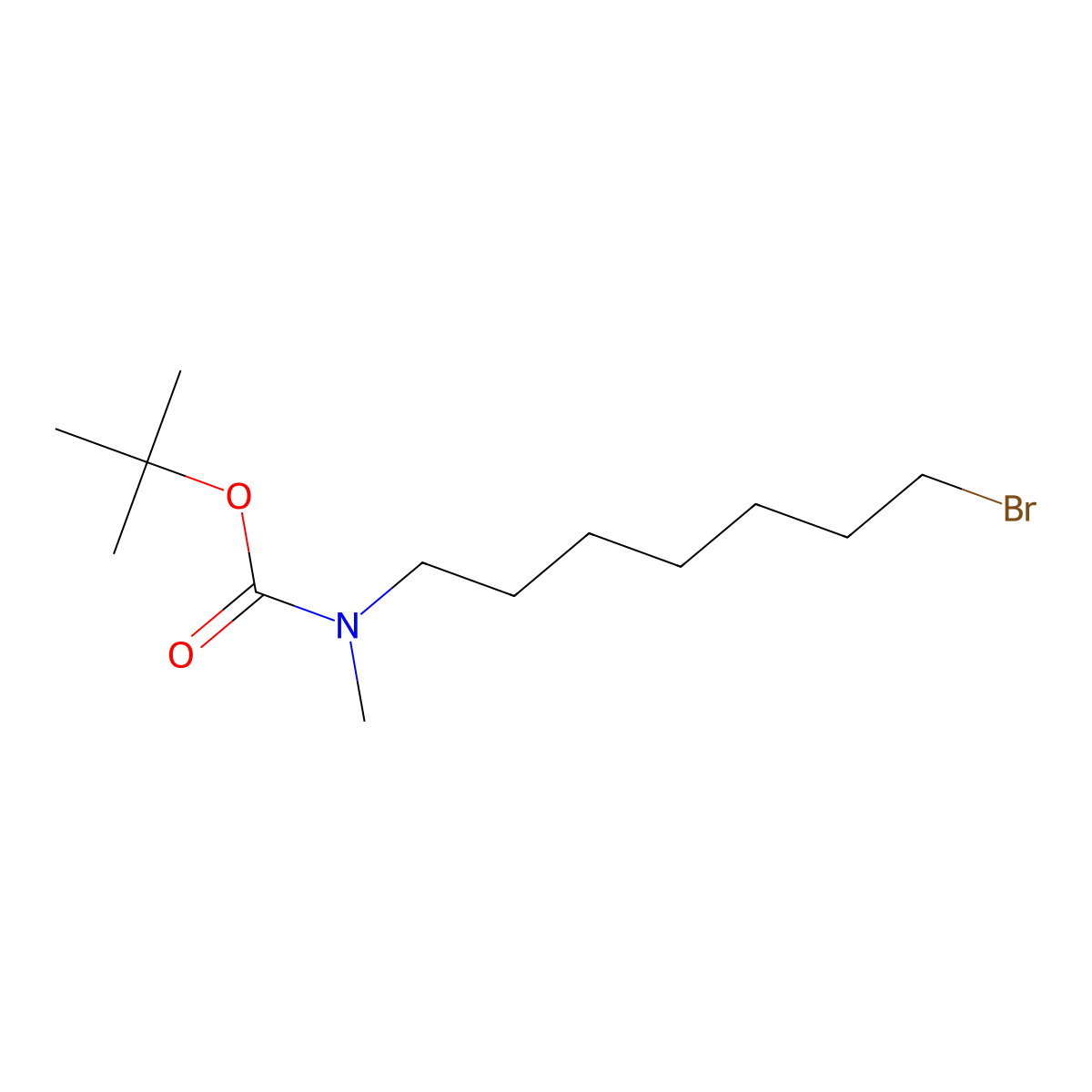 tert-butylN-(7-bromoheptyl)-N-methylcarbamate molecular structure, CAS 2734864-63-0