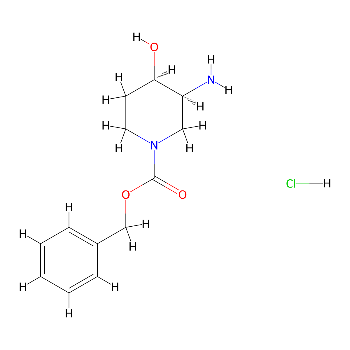 (3S,4R)-3-Amino-1-Cbz-piperidin-4-ol Hydrochloride molecular structure, CAS 2734870-04-1