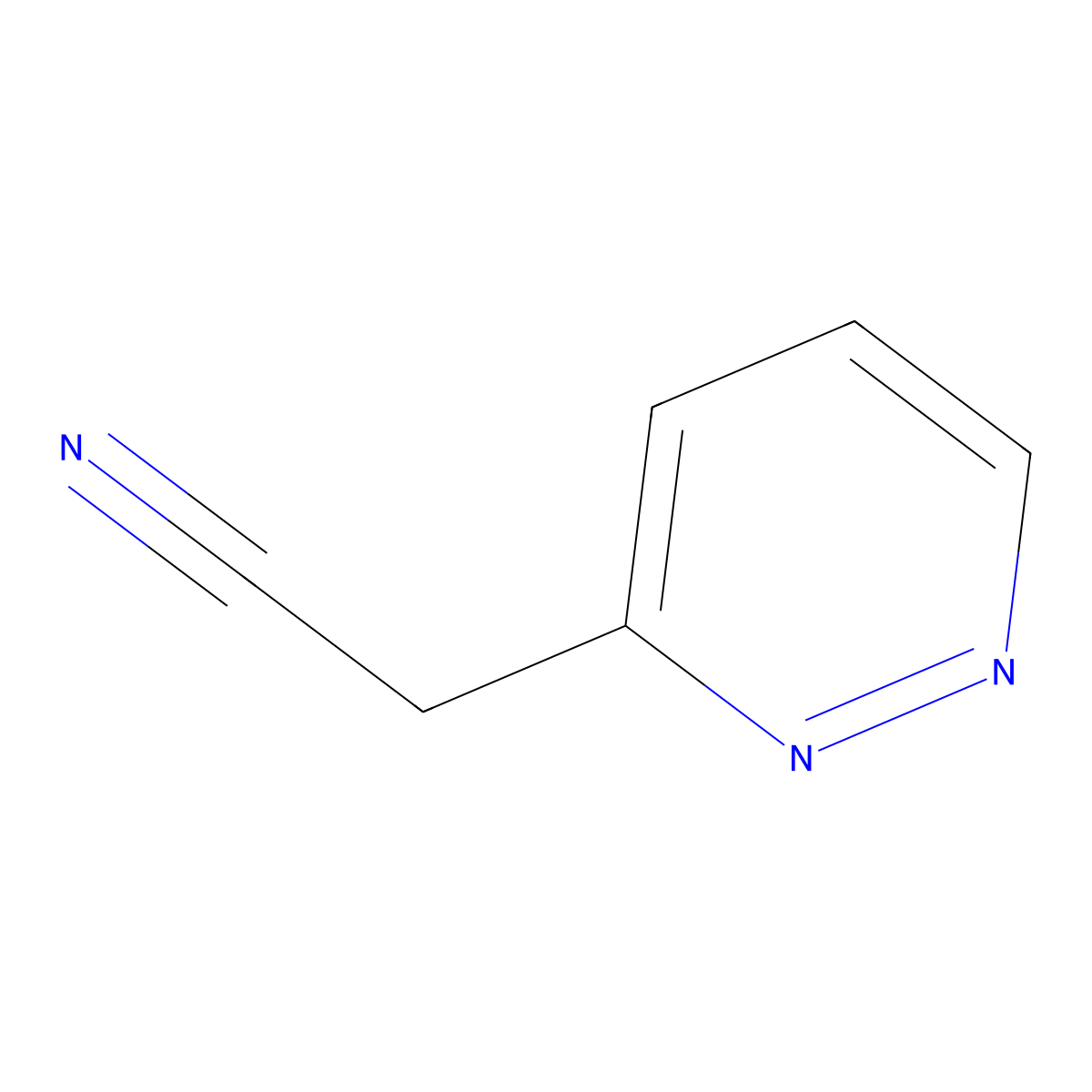 2-(Pyridazin-3-YL)acetonitrile molecular structure, CAS 27349-80-0