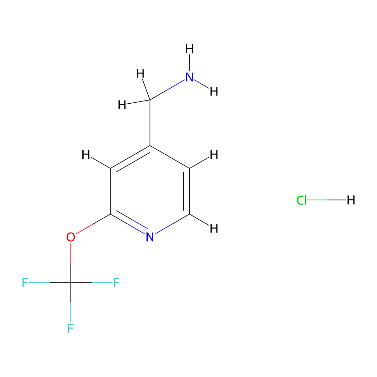 1-[2-(Trifluoromethoxy)pyridin-4-yl]methanamine hydrochloride molecular structure, CAS 2734906-52-4