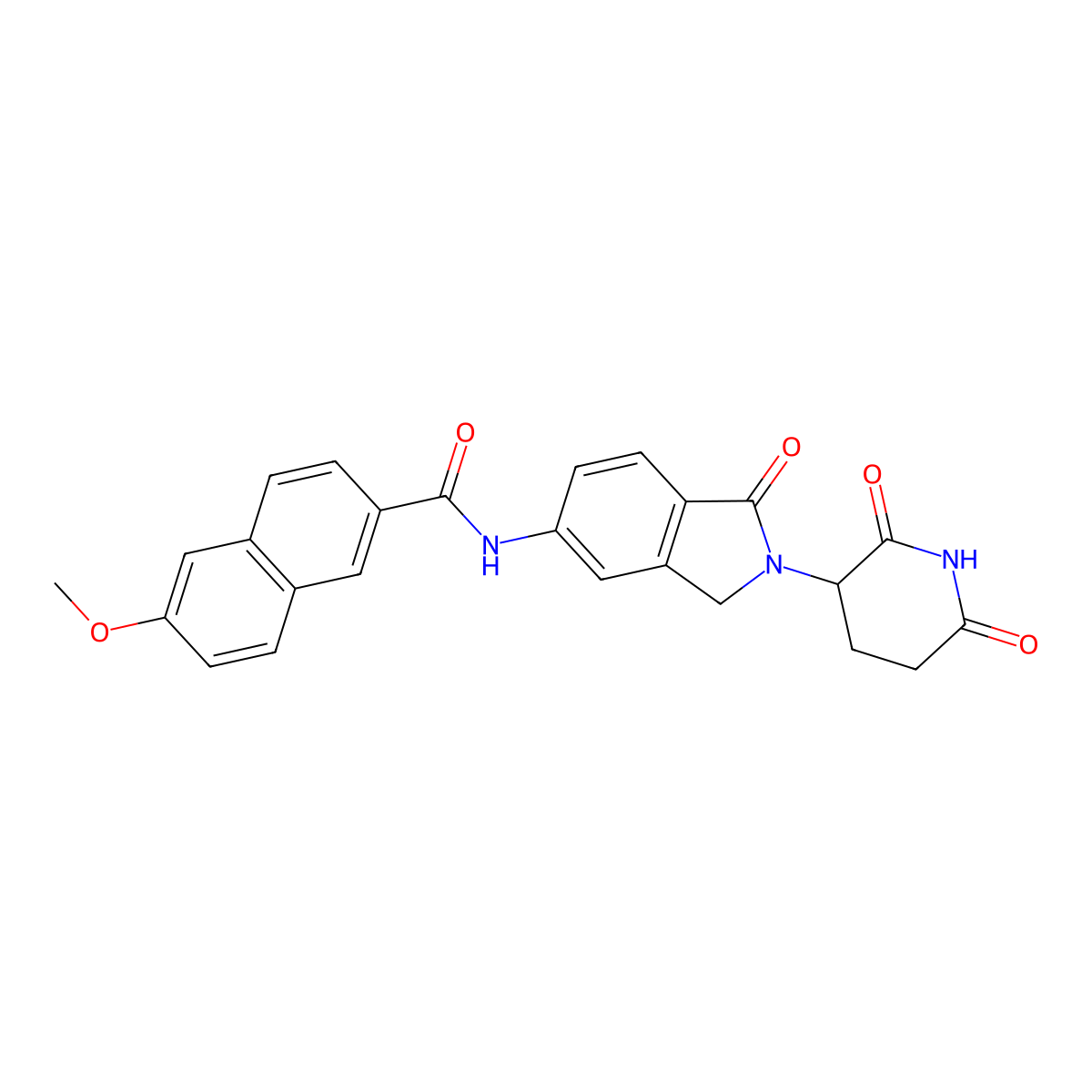 N-[2-(2,6-dioxopiperidin-3-yl)-1-oxo-3H-isoindol-5-yl]-6-methoxynaphthalene-2-carboxamide molecular structure, CAS 2734910-37-1